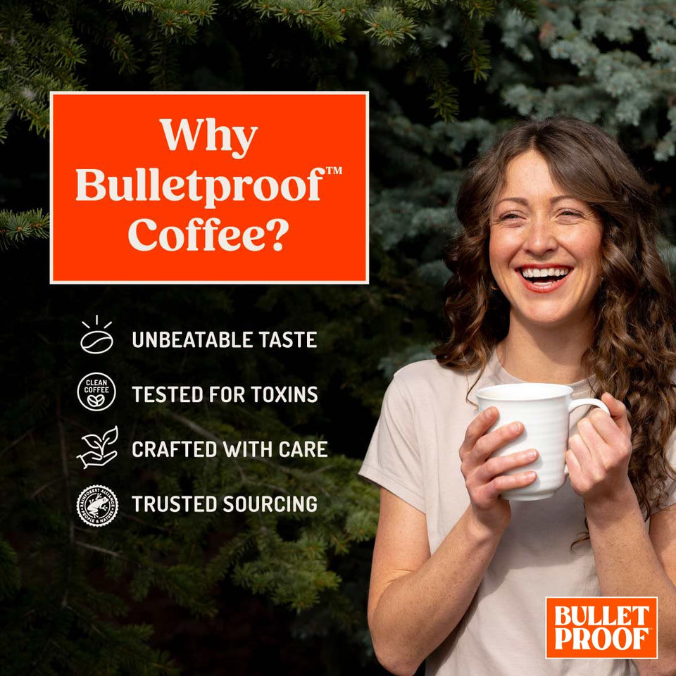 bulletproof original medium roast whole bean coffee 12 ounces clean coffee tested for toxins