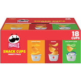 Pringles Potato Crisps Chips, Lunch Snacks, Snack Cups, Variety Pack, 12.9oz Box (18 Cups)