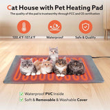 SIWA MARY Heated Cat House for Outside in Winter, Weatherproof Outdoor Cat House with Cat Heating Pad, Waterproof &Safe Escape Door, Insulated Cat Shelter with Heater for Feral Barn Cats Kitty