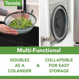Tovolo Microwave Cover for Food Splatter 10 Inch, Heavy Duty Easy to Use Collapsible & Vented Silicone Microwave Splatter Guard Lid for Plates Dishes Bowls, Charcoal Gray