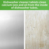 Dishwasher Cleaner and Deodorizer Tablets, 24 Pack - Helps Remove Limescale & Odor, Prevents Buildup in Pipes, Safe for All Dishwashers, Lemon Scent - 12 Month Supply