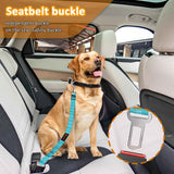 Blue and Black 3 in 1 Pet Dog Car Seatbelt Leash with Retractable Restraint and Adjustable Reflective Bungee Tether
