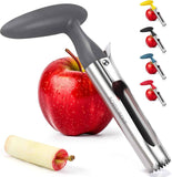 SCHVUBENR Premium Apple Corer Tool - Easy to Use and Clean - Sturdy Apple Core Remover with Sharp Serrated Blades - Stainless Steel Corers for Apple and Pear - Core Fruits with Ease(Red)