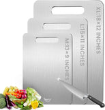 Pure Titanium 3-Pack Cutting Boards for Kitchen, Double-Sided, Easy to Clean