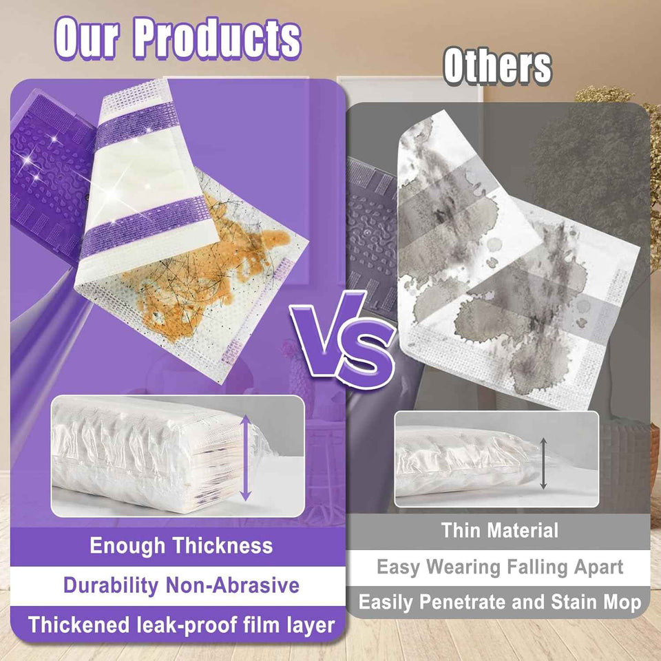 Disposable Wet Pad Refills: Versatile Cleaning for Wet Jet Mops, Multi-Surface Suitable