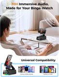 Bluetooth Speaker Birthday Gift for Men:Induction Cell Phone Stand HD Sound Valentines Gifts For Him Her Adult Teen,Anti-Slip Phone Holder Kitchen Gadget Women Mom Wife,Dad Husband Boyfriend(Black)