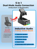 Bluetooth speaker for men and women - induction phone stand with HD sound and anti-slip base, perfect gift for him or her