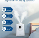 levoit lv600s warm cool mist humidifier for home bedroom large room, 6l coverage, easy top fill, app voice control