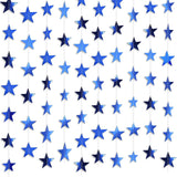 Patelai Glitter Star Garland Banner Christmas Decor 130 Feet Star Hanging Bunting Banner Twinkle Backdrop for Homecoming Classroom Wedding Birthday Halloween Party Supplies(Gold)