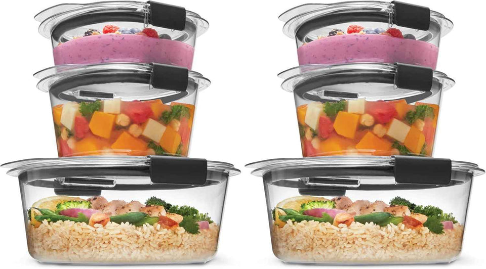 Rubbermaid Brilliance BPA Free 44-Piece Food Storage Containers Set Airtight Leak-Proof with Lids for Meal Prep Lunch and Leftovers