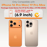 TOCOL for iPhone 17 Pro Max Screen Protector/iPhone 16 Pro Max Screen Protector 6.9-Inch Instant Installation Tempered Glass HD Clear Full Coverage Protection Case Friendly 2 Pack