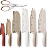 Astercook 13-Piece Kitchen Knife Set, Healthy Anti-Rust Coating, Dishwasher Safe, Stainless Steel