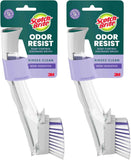 Scotch-Brite Odor Resist Soap Control Dishwand Brush, Non-Scratch Cleaning Brush with Scraper, Stands Upright, 1 Pack