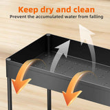 Simple Trending Under Sink Organizer 2-Pack, 2-Tier Pull-Out Sliding Storage Cabinet for Kitchen Bathroom, Black