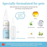 pet steam brush for dog and cat 3-in-1 steam grooming blue 1 waterless shampoo included