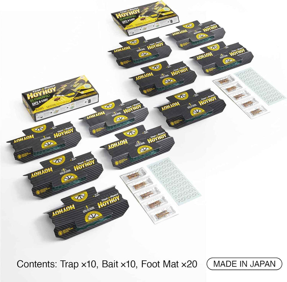 Hoy Hoy 2 Pack 10 Traps Baited Glue Trap Pest Control Roach Killer Made in Japan