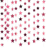 Patelai Glitter Star Garland Banner Christmas Decor 130 Feet Star Hanging Bunting Banner Twinkle Backdrop for Homecoming Classroom Wedding Birthday Halloween Party Supplies(Gold)