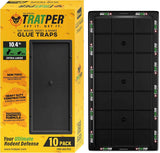 Heavy Duty Plastic Glue Traps for Mice, Rats, Snakes, Lizards, Insects - Extra Strength, Pre-Baited Adhesive - 10 Pack