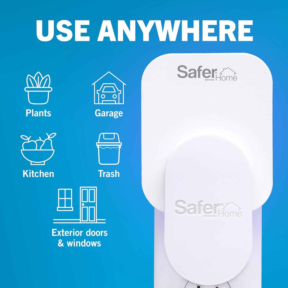 Safer Home Indoor Plug-In Fly Trap - SH502 - Effective Fruit Fly Traps for Indoors, Gnat Traps for House Indoor, 400 Sq Ft Protection - Style: 1 Device + 2 Glue Cards