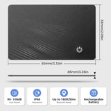 AirTag Card Wallet Tracker Set of 4 - Apple Find My (iOS Only) - 2025 Ultra-Slim 1.8mm Smart Finder, IP67 Locator for Men's Wallets & Luggage Black