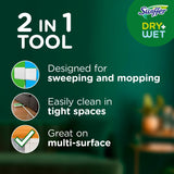 swiffer sweeper 2-in-1 floor cleaning mop starter kit with 20-piece set