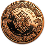 Welsh Red Dragon Celtic 1 oz Pure .999 Copper Round Bullion Coin in Capsule with COA by Heavenly Metals