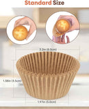 200pcs Non-stick Standard Cupcake Liners for Baking, Natural, Food-grade Cupcake Wrappers, Greaseproof Parchment Muffin Liners by [Brand]
