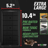Heavy Duty Plastic Glue Traps for Mice, Rats, Snakes, Lizards, Insects - Extra Strength, Pre-Baited Adhesive - 10 Pack