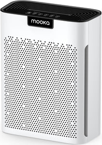 Air Purifiers for Home Large Room 2200 Ft² with Washable Filters, MOOKA H13 HEPA Air Purifier for Home Pets Bedroom with Fragrance, Air Cleaner for Smoke Dust Pollen Pets Hair Odor, KJ190 White