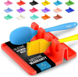 Silicone Utensil Rest with Drip Pad for Multiple Utensils, Heat-Resistant, BPA-Free Spoon Rest & Spoon Holder for Stove Top, Kitchen Utensil Holder for Spoons, Ladles, Tongs & More - by Zulay