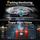 Dash Cam Front and Rear: 4K Dual Channel Dash Cam - 5GHz WiFi, Dash Camera for Cars with 64GB Card, 2" IPS, App Control, G-Sensor, Loop Recording, 170° Wide Angle, Night Vision, 24H Parking Mode