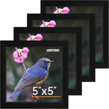 FIXSMITH 8x10 Picture Frame Set of 2, Photo Frame with HD Plexiglass, Display Pictures 5x7 with Mat or 8x10 Without Mat Multi Picture Frames Collage for Tabletop or Wall Display, Black