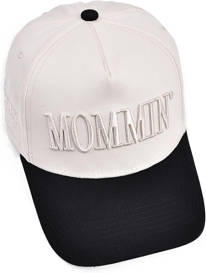 Womens Trucker Hat - with Mommin Embroidery Ponytail Fit - Mothers Day Great Gifts for Mom Wife Stepmom