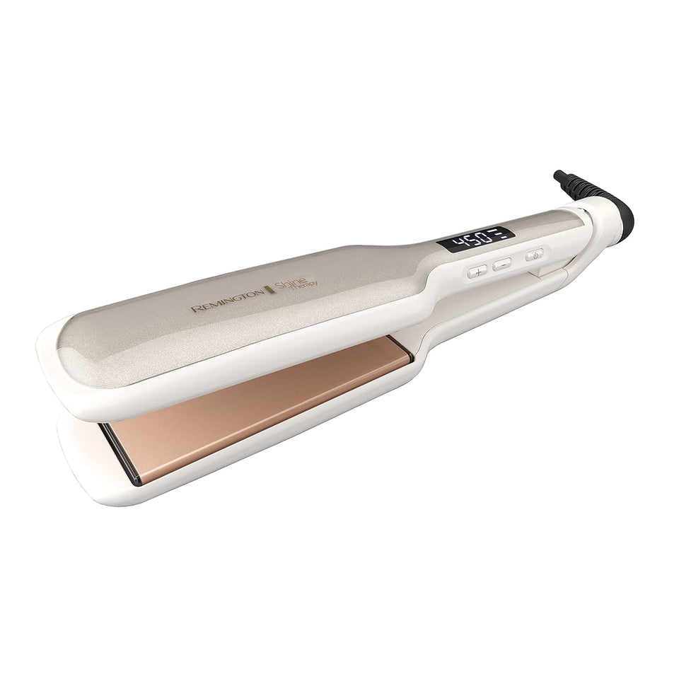 Remington Shine Therapy 2 inch Hair Straightener, Flat Iron Infused with Argan Oil & Keratin, Professional Ceramic Flat Iron for Less Frizz, Shiny & Smooth Hot Styling Tools