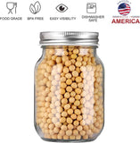 yingerhuan glass regular mouth mason jars with silver metal lids for sealing and food storage 4 pack