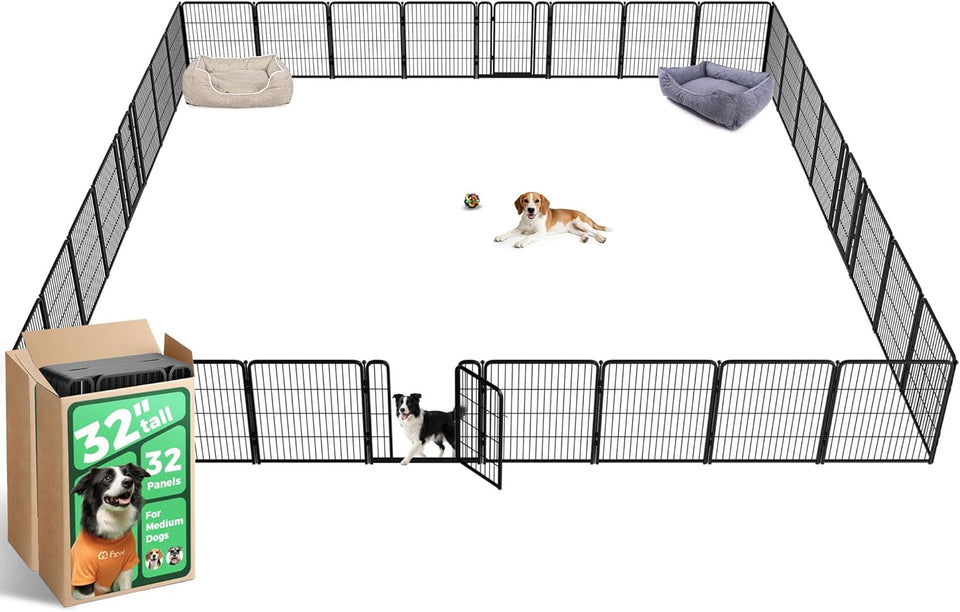 fxw homeplus unleashed 24 inch 6 panels dog pen black patented