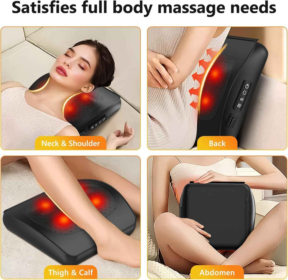 iKristin Back Massager,Back and Neck Massager with Heat,Shiatsu Deep Tissue Back Massager,Electric Massage Pillow for Shoulders,Legs,Foot,Body Muscle Relief,Neck Massager for Women/Men/Dad/Mom