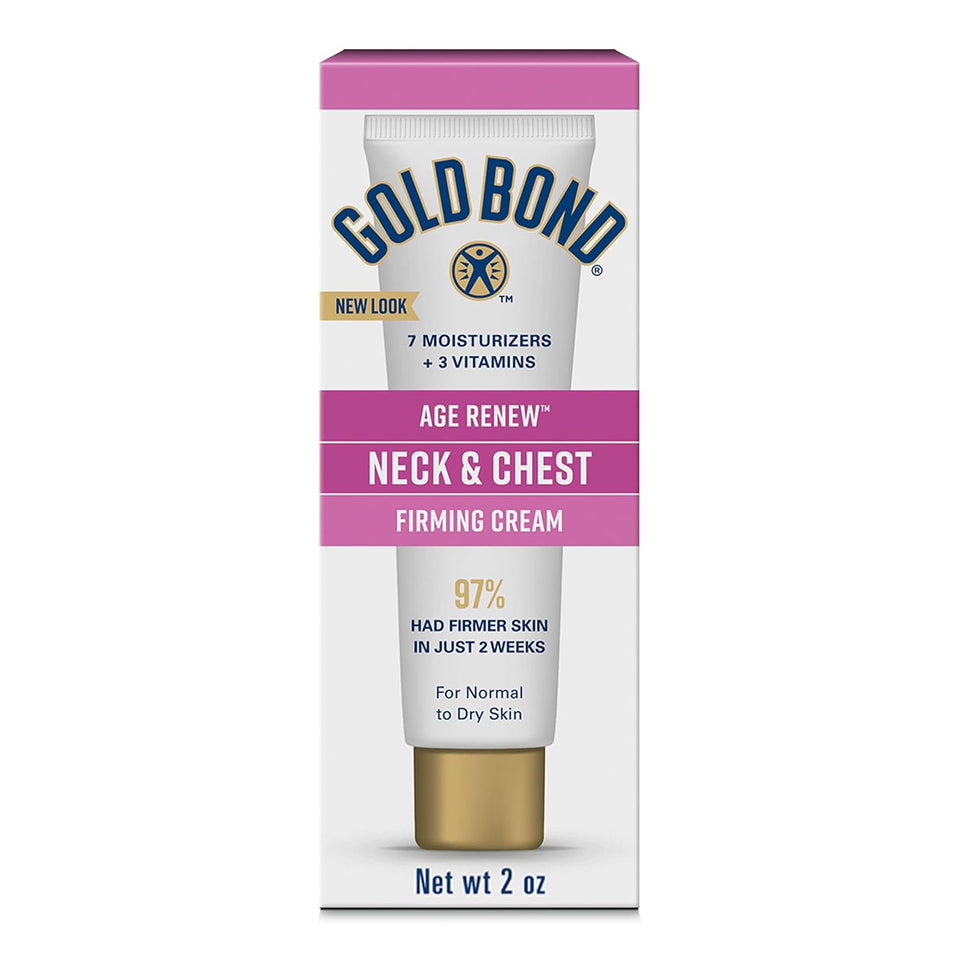 Gold Bond age renew neck & chest firming cream, 2 oz, clinically tested skin firming cream for aging skin