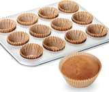 Caperci Natural Cupcake Liners 500 Count, Grease-Proof, Food-Grade Baking Cups for Cupcakes and Muffins