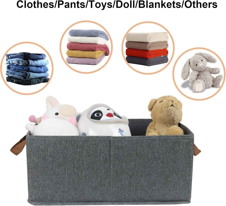 Large Capacity Foldable Closet Organizer Storage Bins 3-Piece Clothing and Toy Organizer System