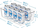 6 Pack Pantry Organizers and Storage,Clear Plastic Containers with 2 Dividers for Kitchen,Fridge Organization and Storage,Acrylic Bins for Pounches,Spice Packet,Snack organzier