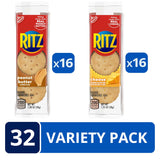 ritz peanut butter and cheese sandwich crackers variety pack, 32 snack packs, 6 crackers per pack