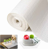 Beautysaid Shelf and Drawer Liner for Kitchen Cabinet, Non Adhesive Non Slip Shelf Paper Waterproof Washable Thickened for Dresser Pantry Shelve Bathroom Protector Liner(White,12 in x 10 FT)