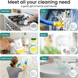 vimalife electric spin scrubber cordless ipx6 waterproof 5 replaceable heads for bathroom tile car wash kitchen cleaning