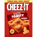 Cheez-It Extra Toasty Baked Snack Crackers, 21oz Box, Family Size, Lunch Snacks, 100% Real Cheese