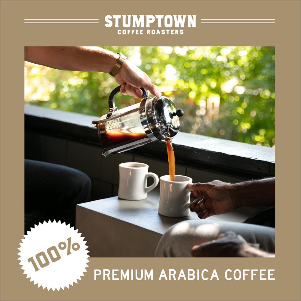 Stumptown Coffee Roasters medium roast whole bean coffee, 100% Arabica, 12 oz, Hair Bender flavor notes citrus dark chocolate