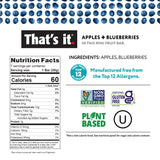 That's it. Mini Fruit Bars Variety 35 Pack, No Sugar Added, Plant-Based, Vegan & Gluten Free