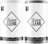 Fantasticlean Microfiber Cleaning Cloth Roll -75 Pack, Tear Away Microfiber Towels, 12" x 12", Reusable, Washable, Scratch Free, Ultra Absorbent Dishcloth for All-Around Cleaning Supplies (Pink)