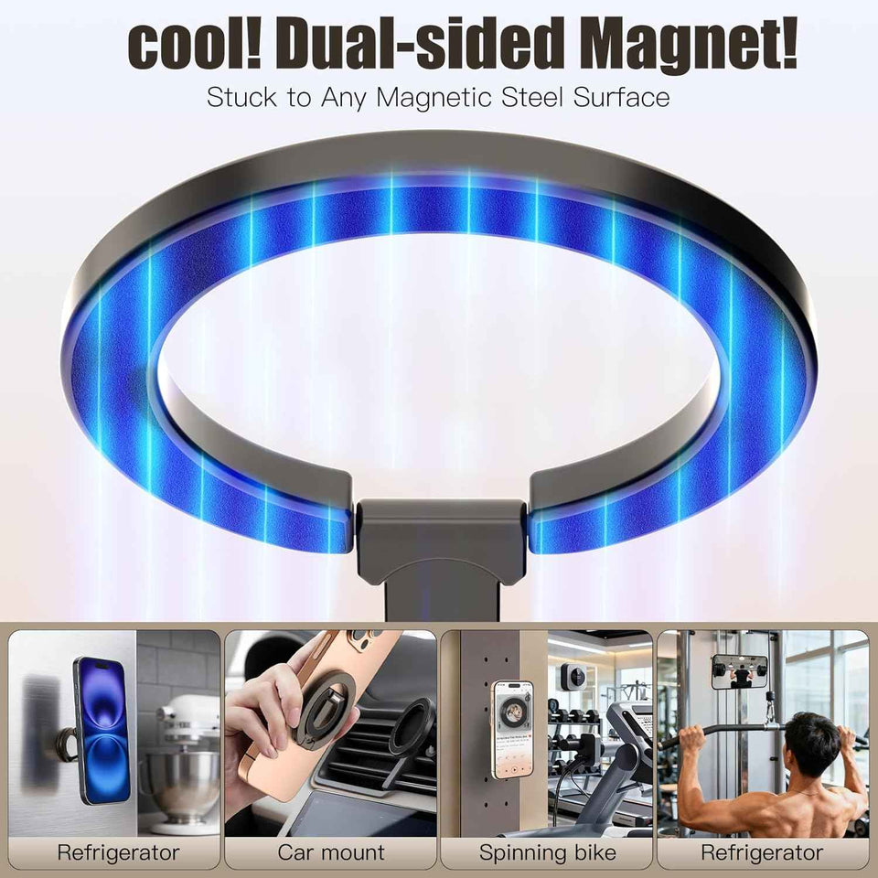 Magnetic Phone Ring for MagSafe Grip Super Magnet Compatible with iPhone 17 Pro Max Plus and More, Grey