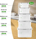 5PCS Large Leakproof Fruit Containers with Removable Colanders Dishwasher and Microwave Safe - Set of 5